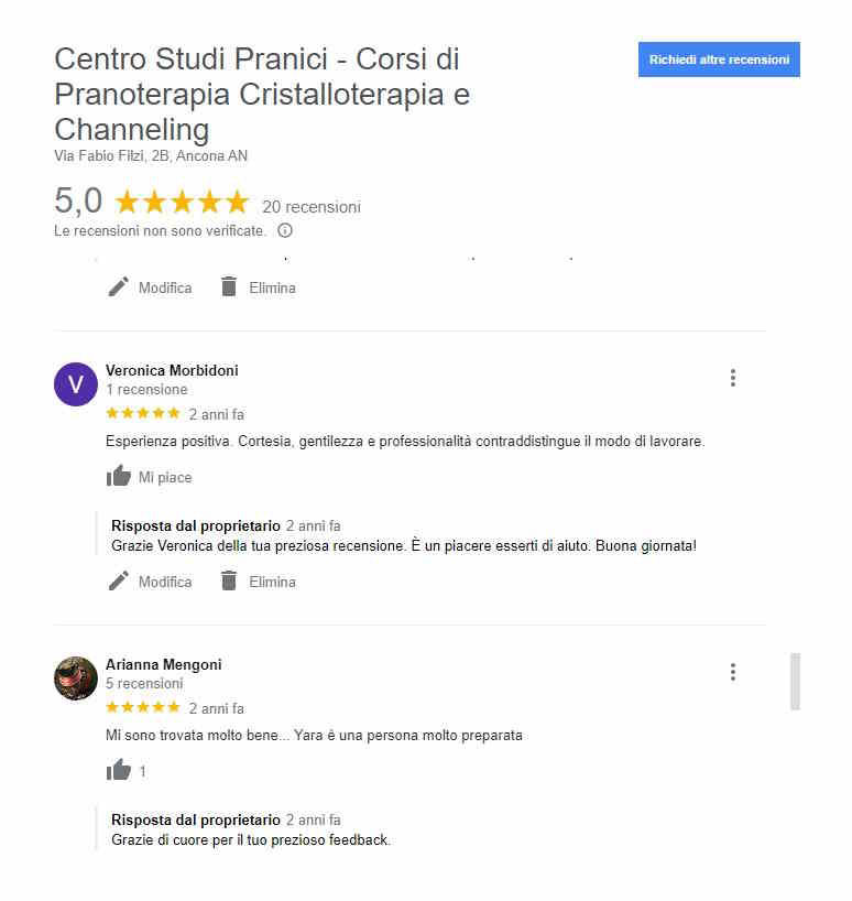 Nuova pranoterapia trattamenti e opinioni recensite da google sul centro studi pranici